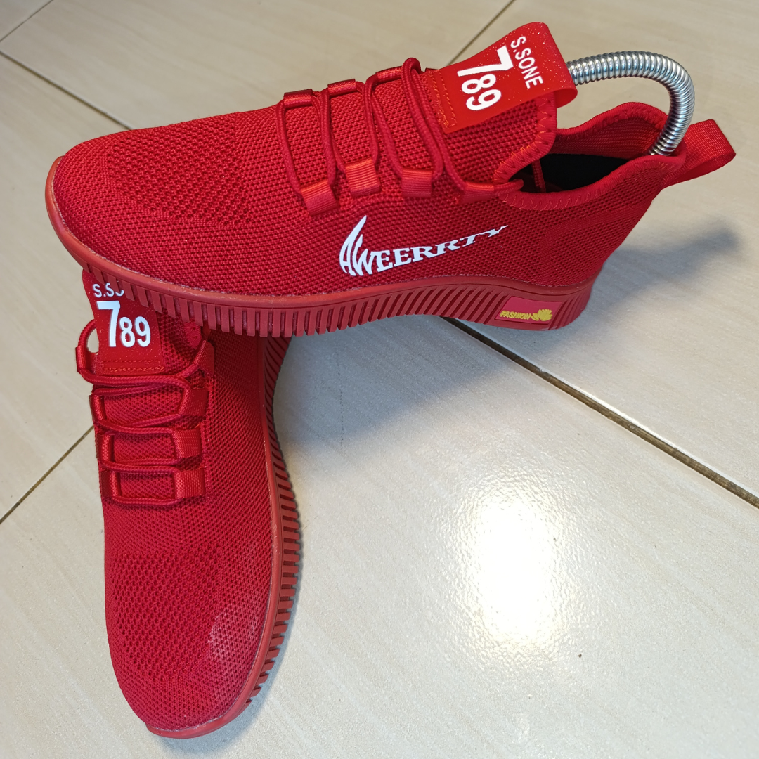Aweerry 789 Red Mesh Sneakers