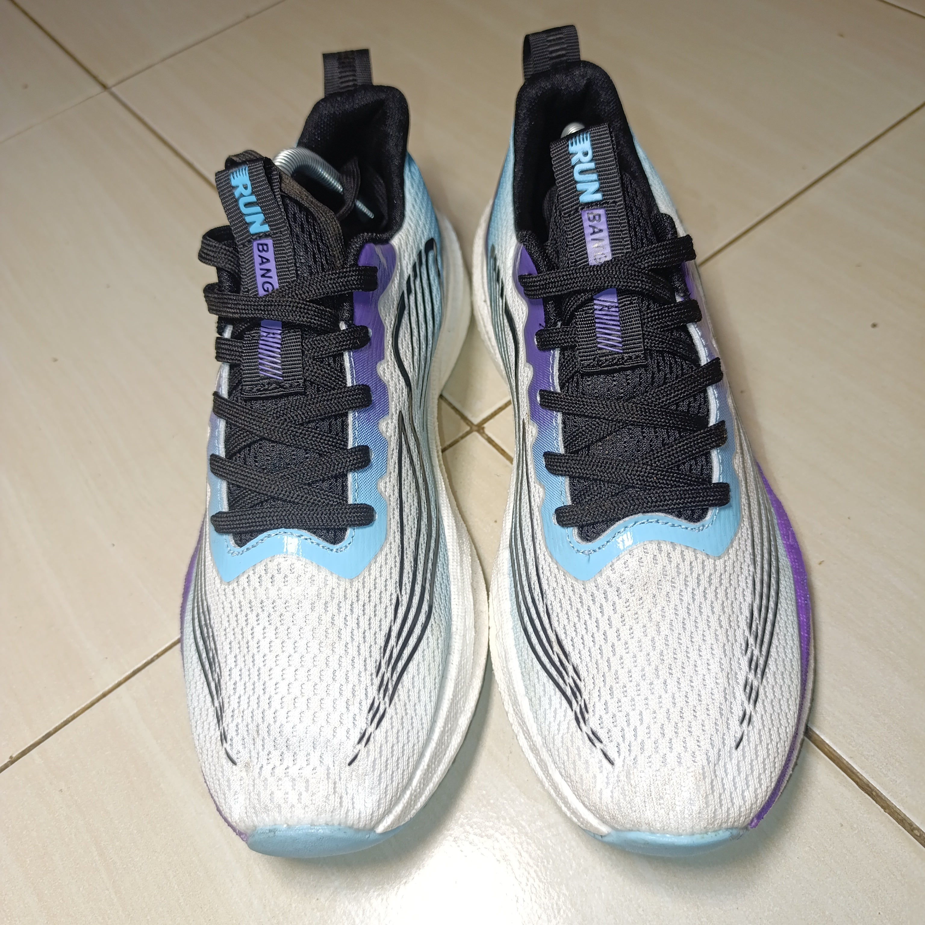 Bang Run Performance Sneakers – White, Blue & Purple
